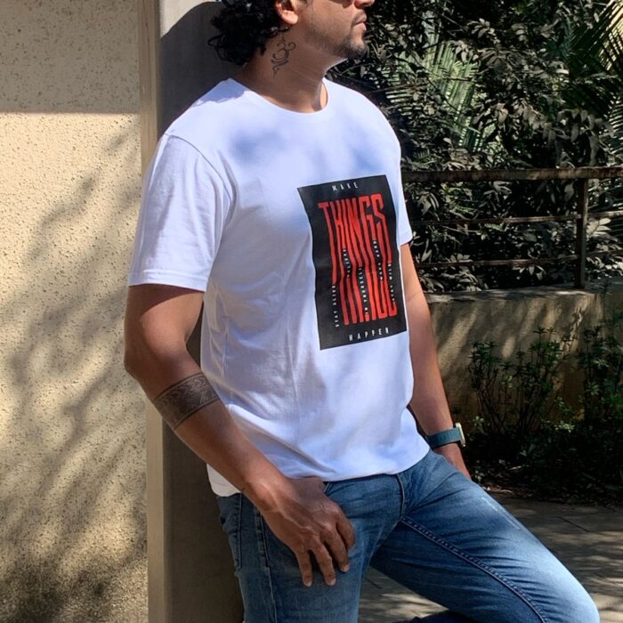 Round Neck BFF T Shirt Printed